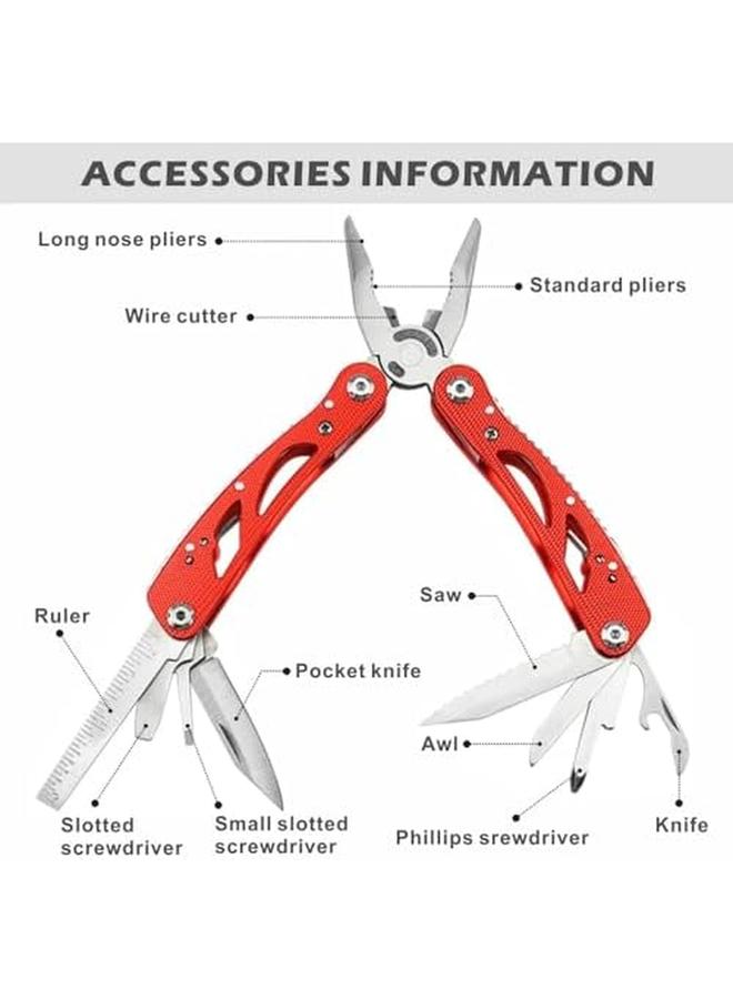 RENOVO Multitool Plier Stainless Steel Pocket Multi Tool With Durable Sheath For Camping Survival Gear Accessories With Cutter Bottle Opener Screwdriver - Image 3