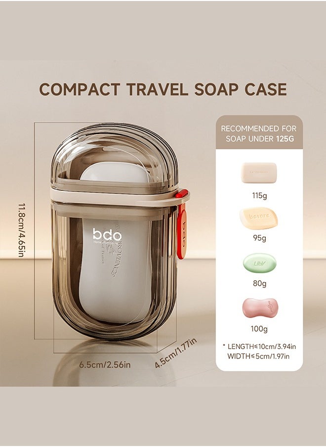 bdo - BDO Travel Soap Case, 100% Leakproof Soap Box with Lid, Bar Soap Holder for Traveling, Portable Soap Container for Gym, School, Camping - Image 1