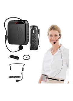 Generic Portable Rechargeable Voice Amplifier with Wired Microphone Headset（Black）  - Image 1