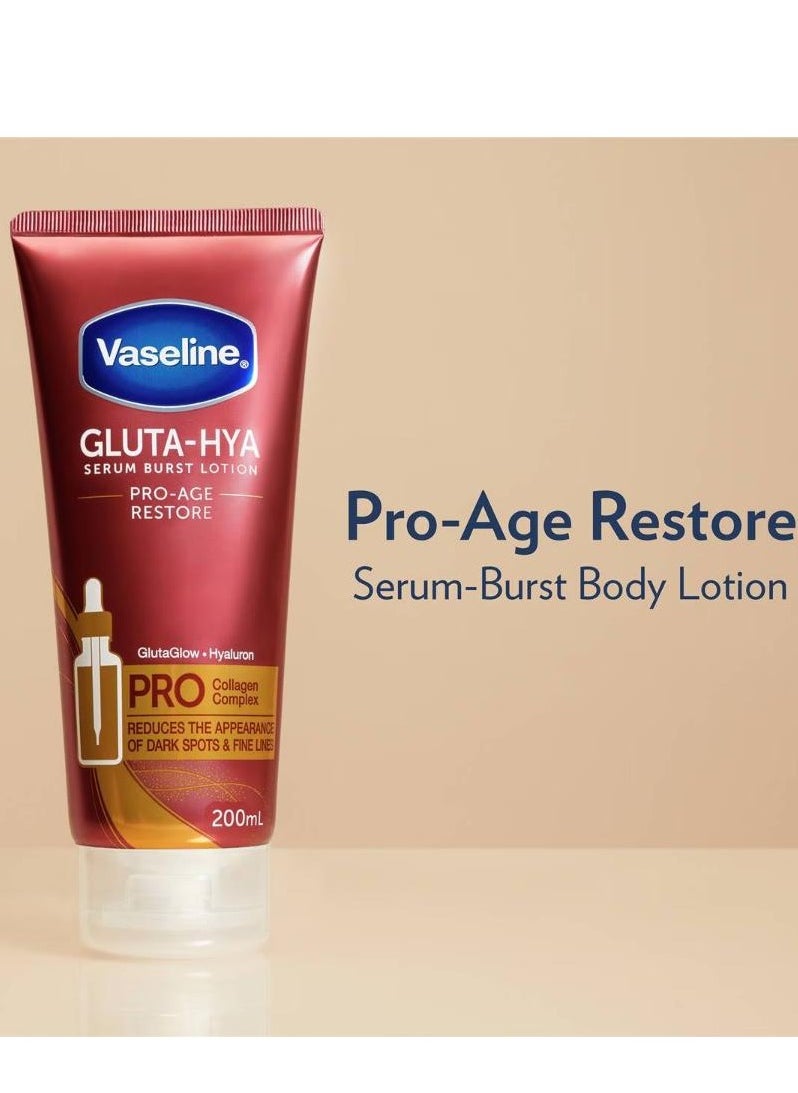 Vaseline - Gluta And Hya Serum Burst Lotion PRO-AGE Restore 200 ml - Image 1