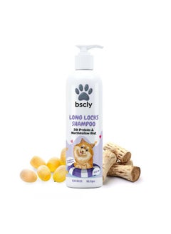 Bscly Long Locks Dog Shampoo with Green Tea & Aloevera | Dog Shampoo for Pomeranian, Shih tzu Puppy, German Shepherd, Labrador & Golden Retriever, Dogs Shampoo | 100ml - pzsku/Z9D5B43E02B3546CB731EZ/45/_/1728309303/7c153354-3c75-457b-a5b7-dbe60d0f936f