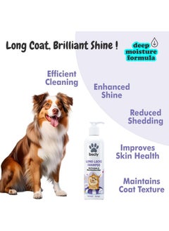 Harrods Bscly Long Locks Dog Shampoo with Green Tea & Aloevera | Dog Shampoo for Pomeranian, Shih tzu Puppy, German Shepherd, Labrador & Golden Retriever, Dogs Shampoo | 100ml  - Image 4