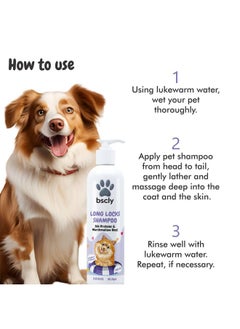 Bscly Long Locks Dog Shampoo with Green Tea & Aloevera | Dog Shampoo for Pomeranian, Shih tzu Puppy, German Shepherd, Labrador & Golden Retriever, Dogs Shampoo | 100ml - pzsku/Z9D5B43E02B3546CB731EZ/45/_/1728309314/75f67aab-f413-46ba-b764-981156afa34a