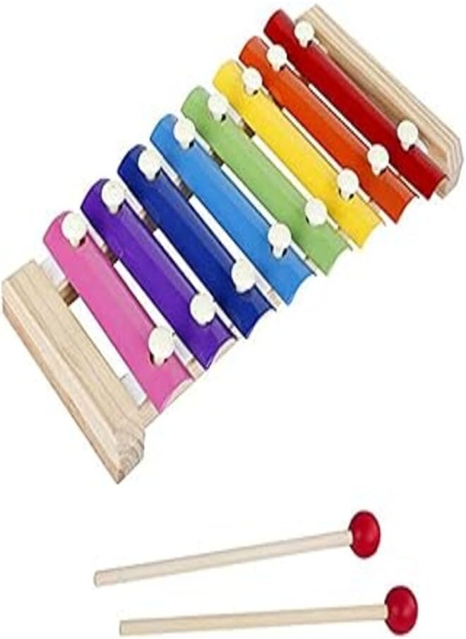 OR Educational Toys & Games Baby children wooden Eight tone hands knocking violin early education baby Puzzle musical toy wood knocking piano for 1-2-3 years old children 