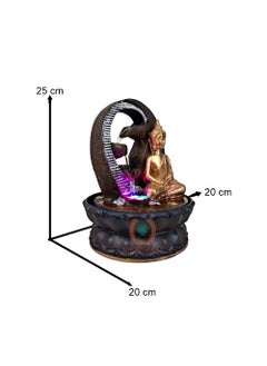 MERUPAM MERUPAM Tabeltop Buddha Water Fountain for Home Decor Living Room Bedroom Bathroom Office Decor with Multicolor LED Lights MTFB1  - Image 4