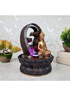MERUPAM MERUPAM Tabeltop Buddha Water Fountain for Home Decor Living Room Bedroom Bathroom Office Decor with Multicolor LED Lights MTFB1  - Image 2