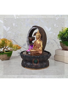 MERUPAM MERUPAM Tabeltop Buddha Water Fountain for Home Decor Living Room Bedroom Bathroom Office Decor with Multicolor LED Lights MTFB1  - Image 3