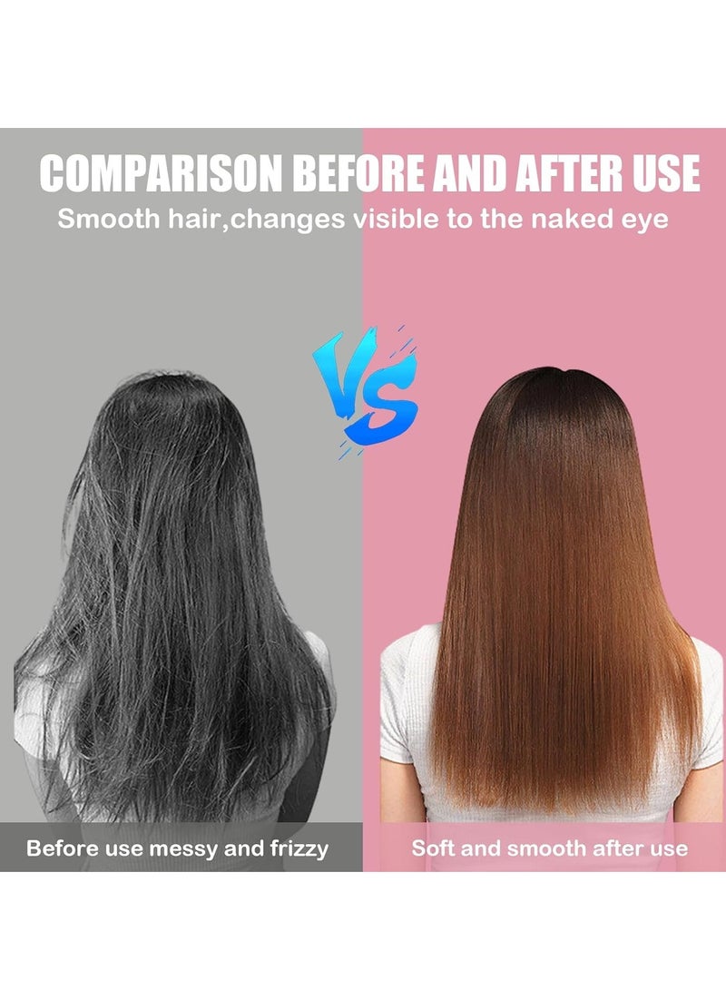 1pc Mini Rechargeable Hair Straightener Cordless Hair Straightener Brush Three Temperature Adjustments Flat Iron Hot Comb (Pink) - Image 4