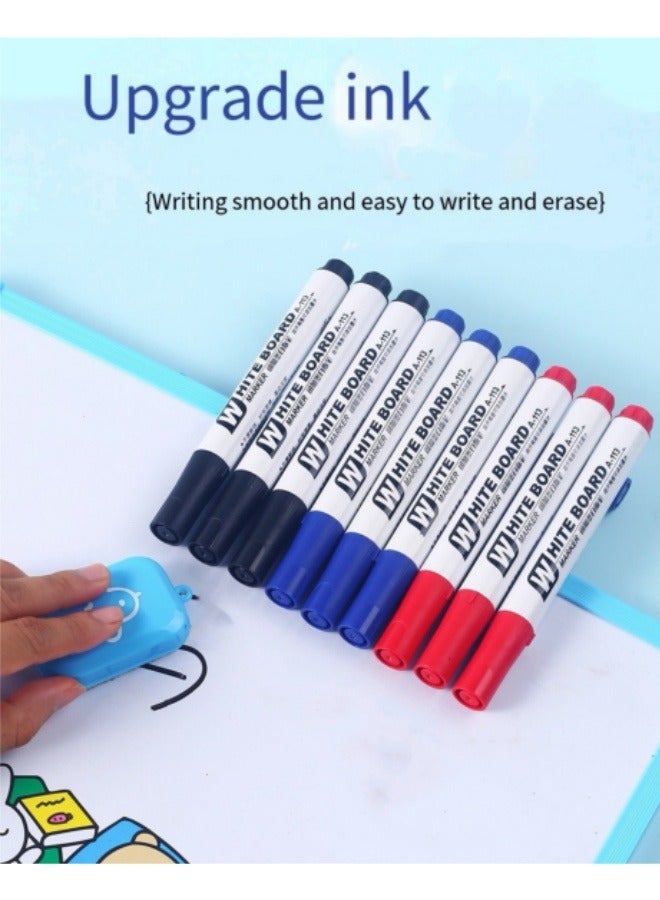 Generic 6 Pcs Whiteboard Pen Erasable Marker Red, Blue And Black Refillable Ink Drawing Pen - Image 4