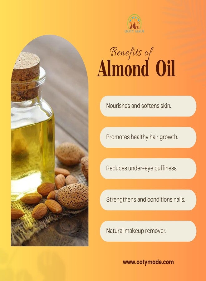 OotyMade.com Almond Oil for Hair Growth and Glowing Skin & Face (100 ML) - Image 2