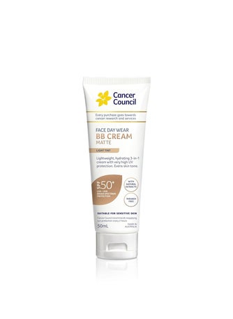 Cancer Council SPF 50 Face Day Wear BB Cream Matte Light Tint 50ml