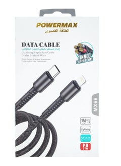 PowerMax MX66 Lightning Super Fast Data Cable 1m PD 27W  - Image 1