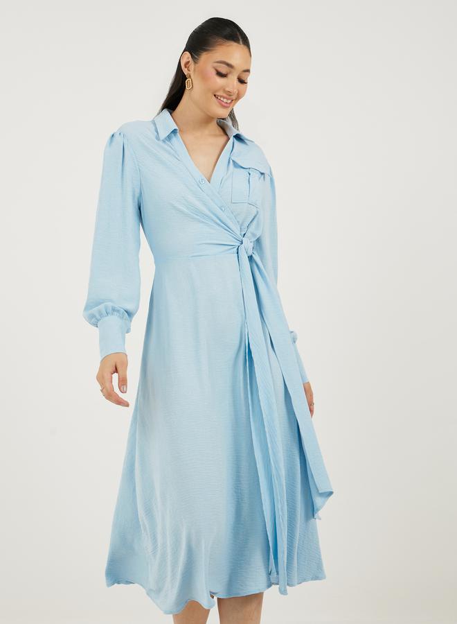 Styli Belted Shirtwaist Dress  - Image 4