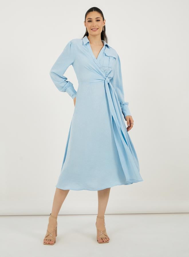 Styli Belted Shirtwaist Dress  - Image 5
