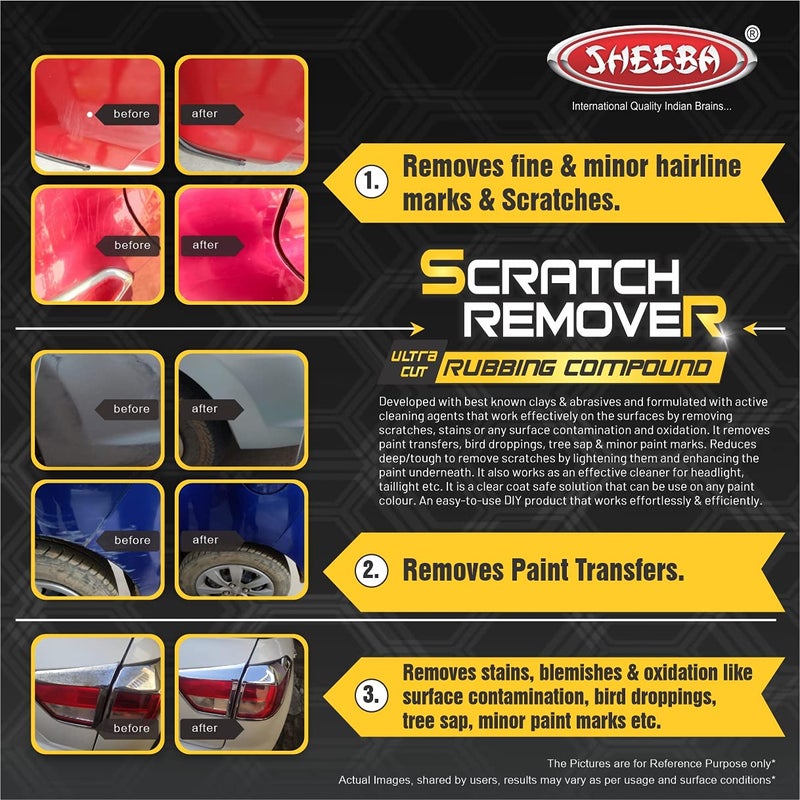 Sheeba All-in-One Multi Purpose Polish (250 ml) (SAIO372501) & Sheeba Rubbing Compound Scratch Remover (200 ml) (SCRC06) - Image 5