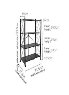 استاند 4 دور،وحدة رفوف تخزين معدنية قابلة للطي ذات 4 طبقات شديدة التحمل مع عجلات - pzsku/Z9D5B9E257770A8AACEF1Z/45/_/1704046715/dc4799b2-3ec0-44b4-bfb8-a1eeff70094a