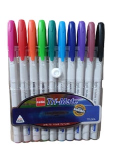Cello قلم حبر جاف Trimate Neo متعدد الألوان، 10 قطع  - Image 4