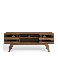 AtoZ Furniture Render Media Console TV Stand in Brown Color 