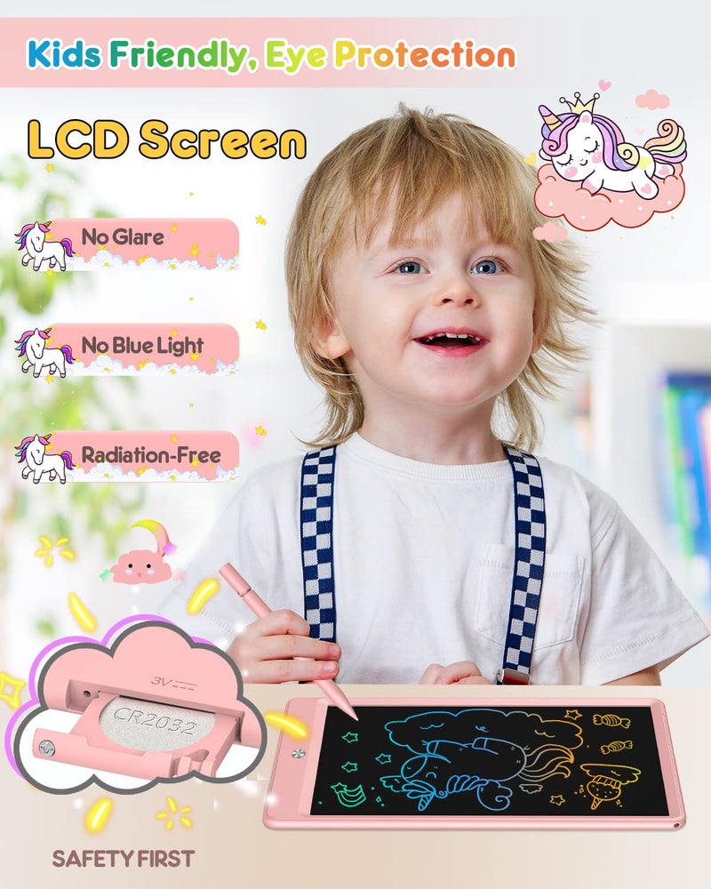 FLUESTON LCD Writing Tablet 10 Inch Doodle Board Toys Gifts for 38 Year Old Girls Boys Colorful Electronic Board Drawing Pad for Toddler Easter Basket Stuffer for Kids Educational Travel Toy - Image 3