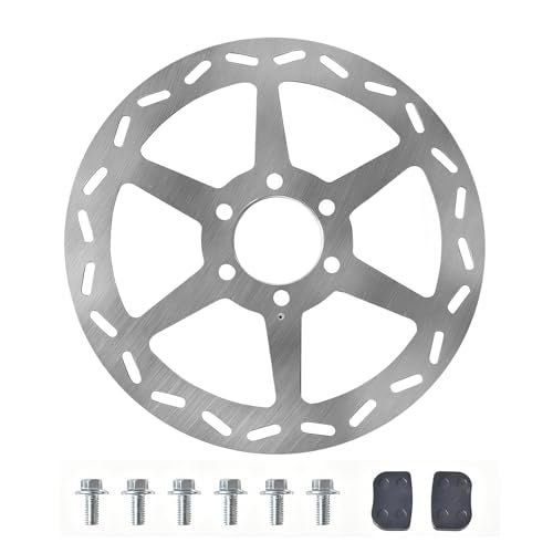 JOIQEXJ 180mm Mini Bike Disc Brake Rotor with Pads Replacement for Baja Doodle Bug DB30 CT100U CC100X 97cc 98cc 100cc Engine Motovox MBX10 MBX11 Mega Moto 80cc 105cc RT100 Mini Bike Powersports Parts - Image 1