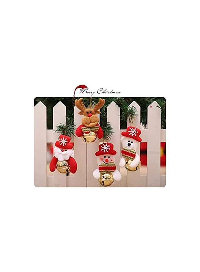 The Bros Christmas Bells Decorations for Home, 4Pcs set Christmas Tree Ornaments, snowman/old man/bear/elk - Image 4