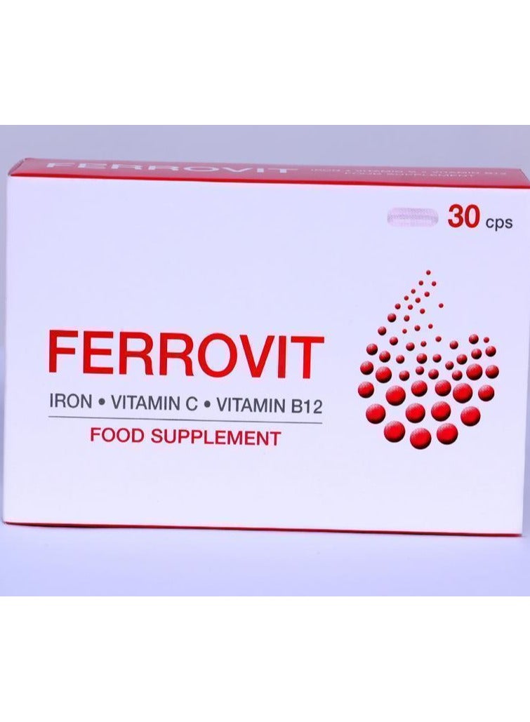 FERROVIT CAPSULES 30S IRON.VITAMIN C . VITAMIN B12