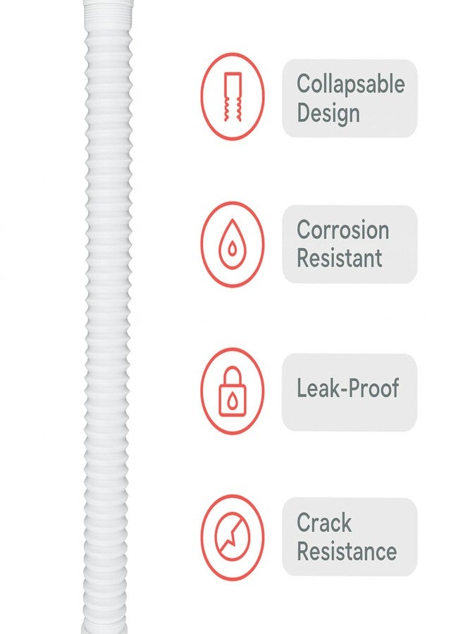 ANNACREATIONS ANNA CREATIONS PVC Water Outlet Waste Pipe for Wash Basin/Sink (White Color) - Image 3