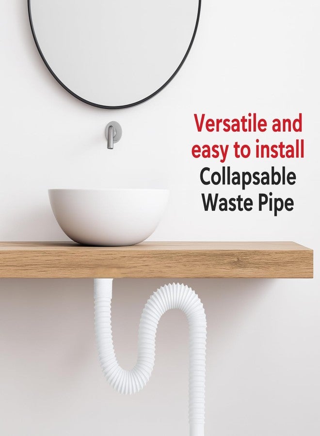 ANNACREATIONS ANNA CREATIONS PVC Water Outlet Waste Pipe for Wash Basin/Sink (White Color) - Image 4