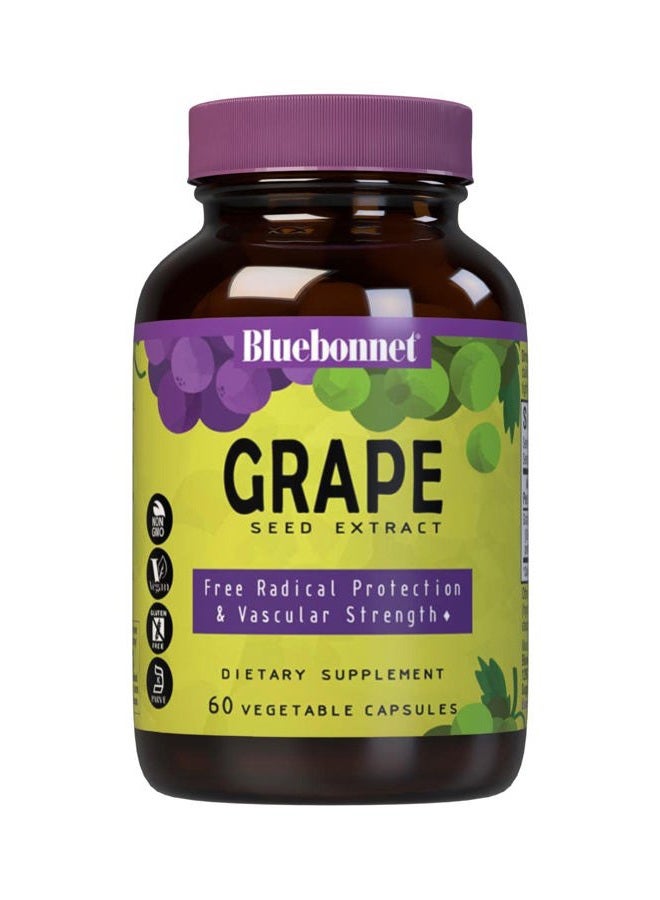 Bluebonnet Super Fruit Grape Seed Extract Supplement, 60 Count, White (743715008403) - Image 1