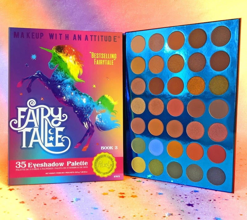 Rude Cosmetics Fairy Tale 35 Eyeshadow Palette - Book 3 for Women - 1.34 oz Eye Shadow - Image 2