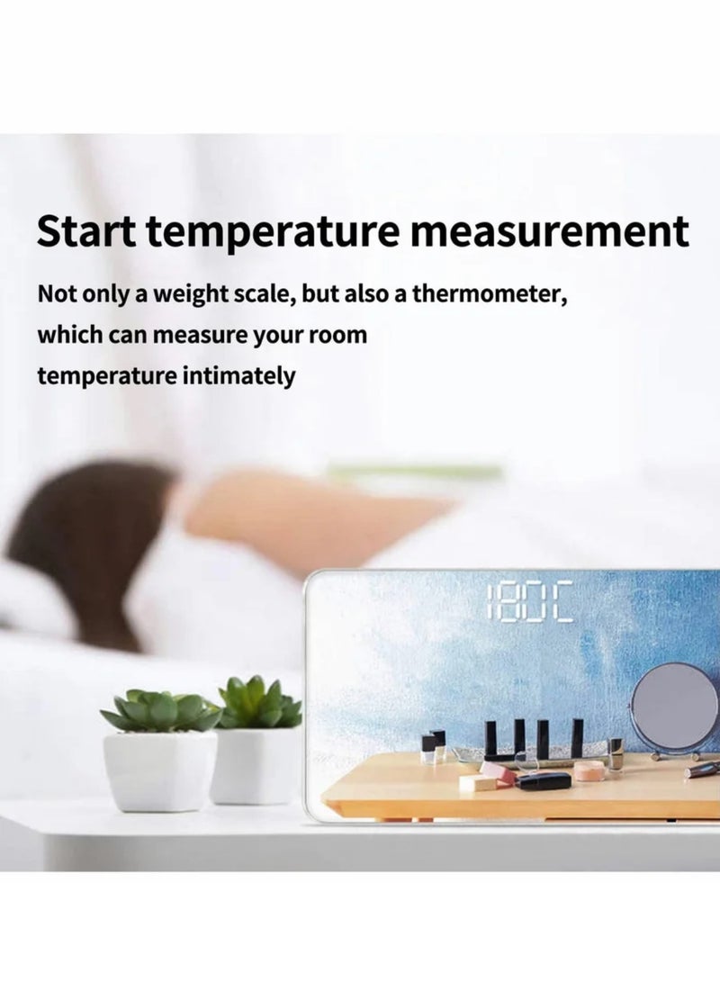 Travel Scale for Body Weight,Small Portable Body Weight Scales Digital Bathroom Mirror Scale Mini Electronic Scale for Personal Health, Body Tape Measure Included (Rechargeable) - Image 5