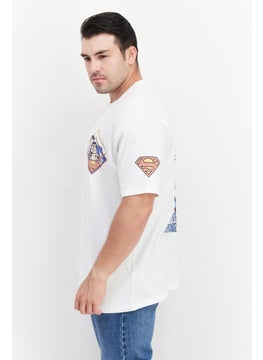 DC Comics Men Crew Neck Short Sleeves Printed T-Shirt, White  - Image 4