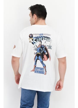 DC Comics Men Crew Neck Short Sleeves Printed T-Shirt, White  - Image 3