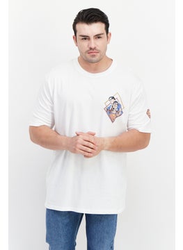 DC Comics Men Crew Neck Short Sleeves Printed T-Shirt, White  - Image 1