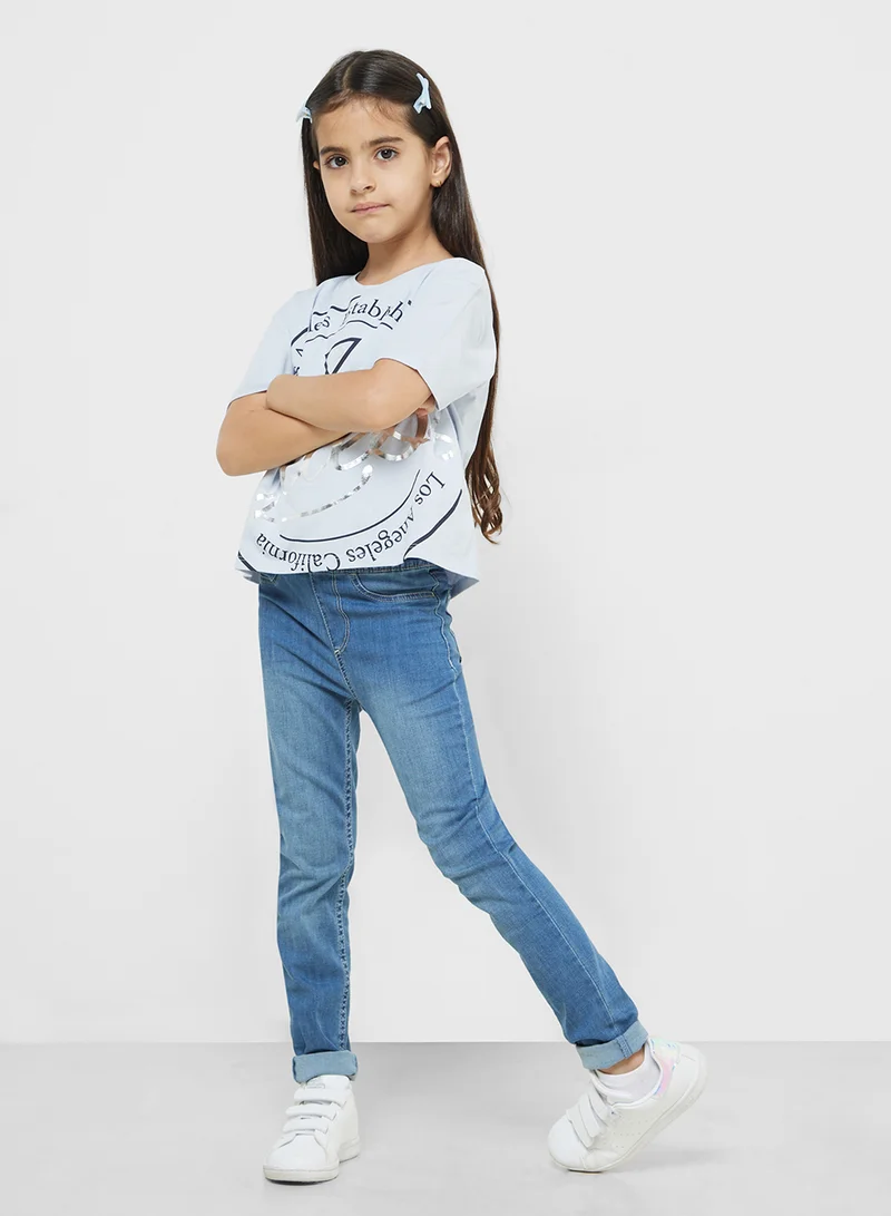 جس Kids Logo T-Shirt