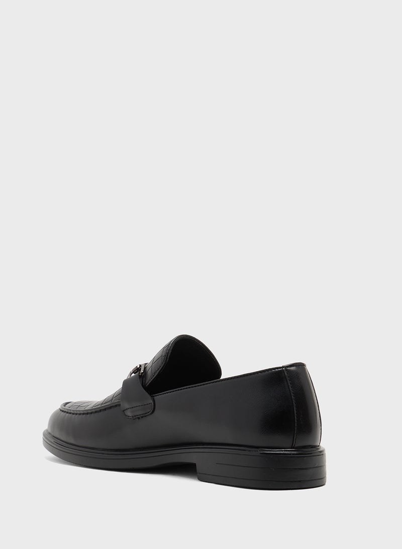 Robert Wood Croc Emboss Formal Slip Ons - Image 2