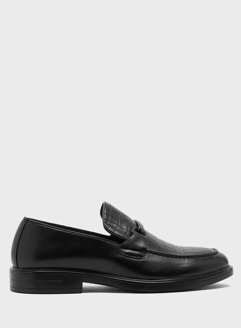 Robert Wood Croc Emboss Formal Slip Ons