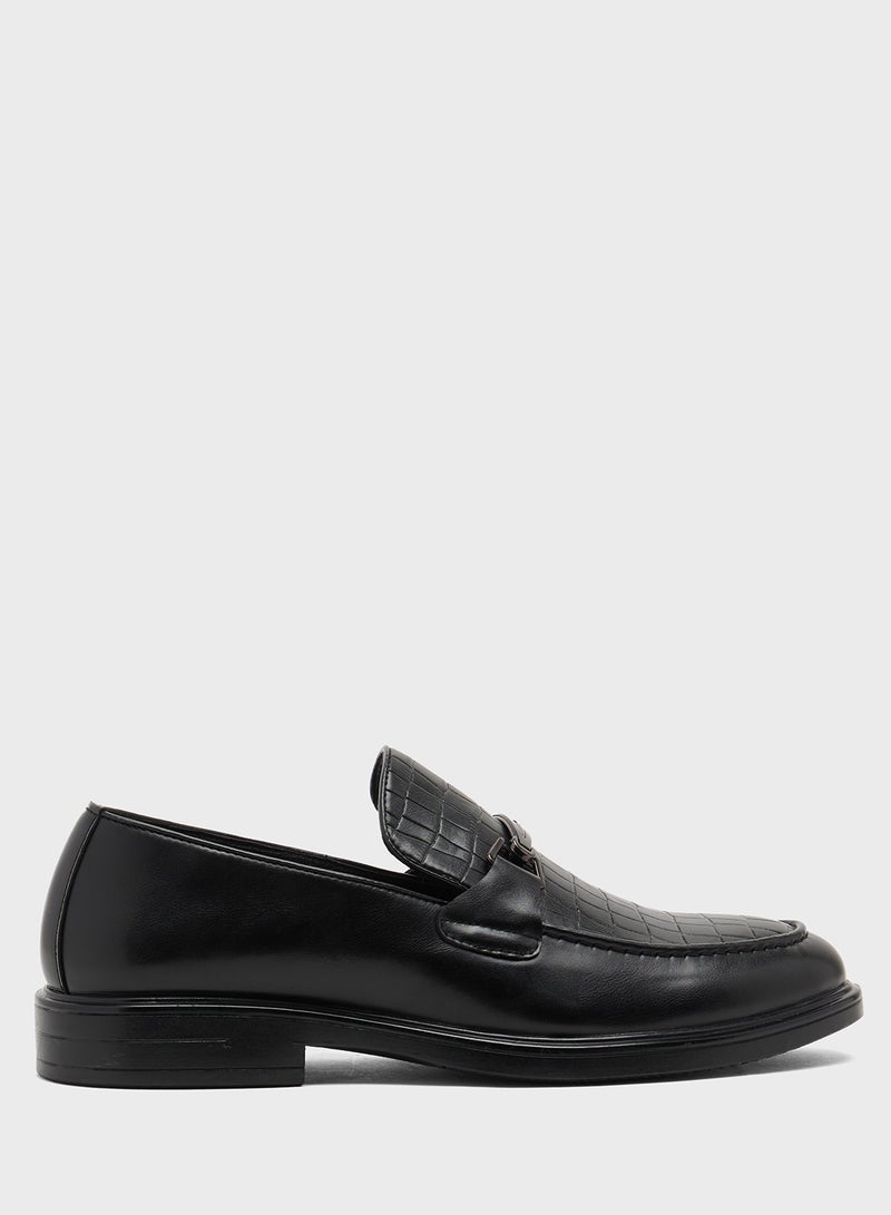 Robert Wood Croc Emboss Formal Slip Ons - Image 1