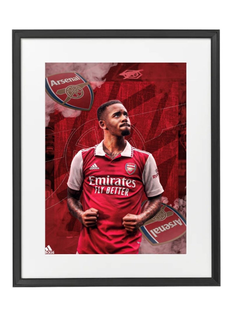 Boomah Accessories Gabriel Jesus Arsenal Poster with Frame