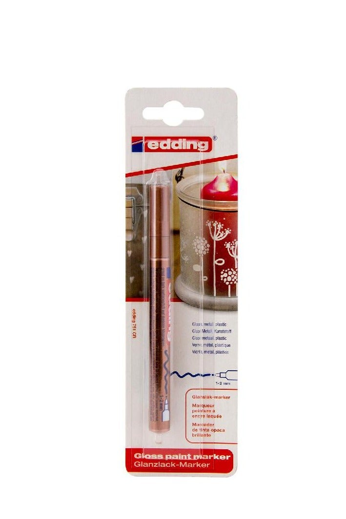 Edding 751 Paint Marker 1 - 2 mm Round Tip Rose Gold 