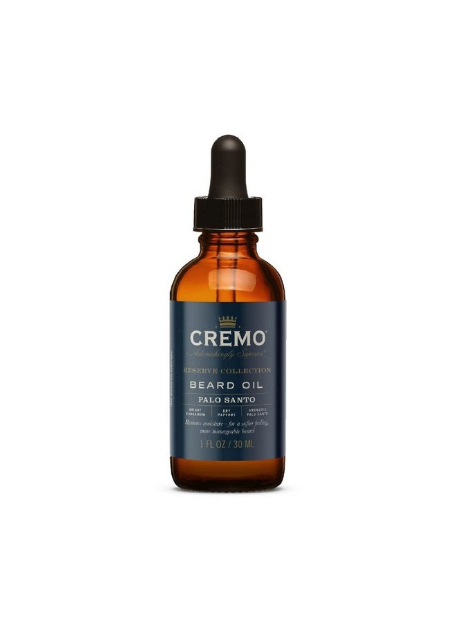 cremo Remo Beard Oil Palo Santo (Reserve Collection) 1 Fl Oz Restore Natural Moisture And Soften Your Beard To Help Relieve Beard Itch  - Image 1
