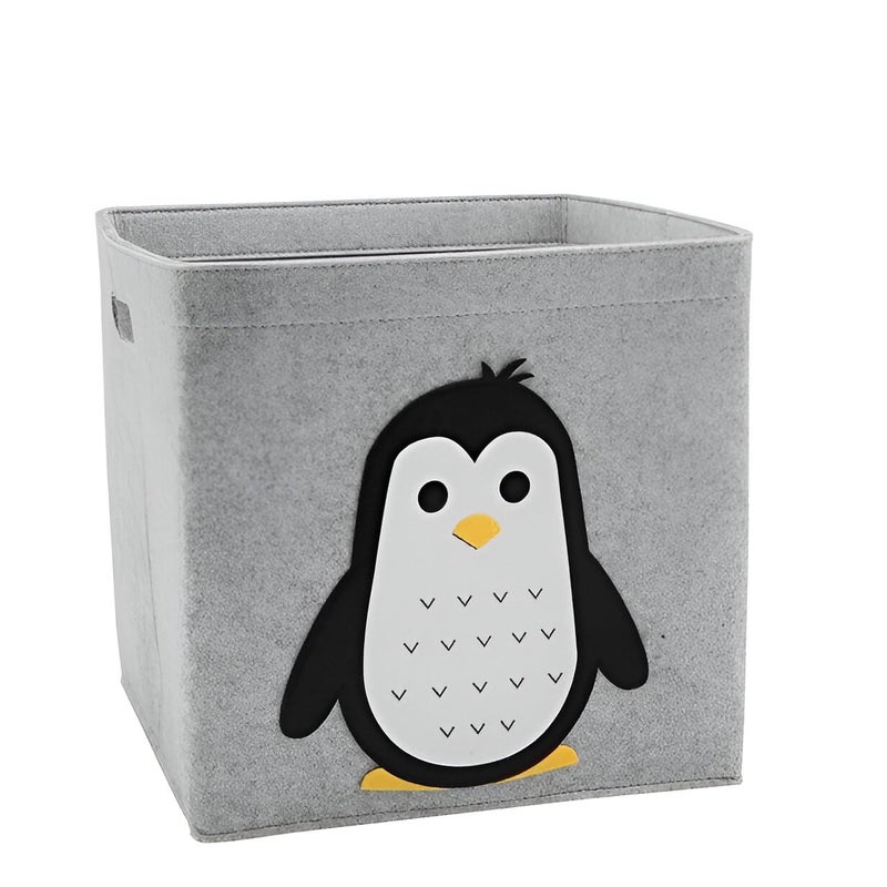 Schmick Cute Design Kids Storage Organizer Box for Toys Clothes and More Foldable Kids Storage Box Organizer Penguine - Image 1