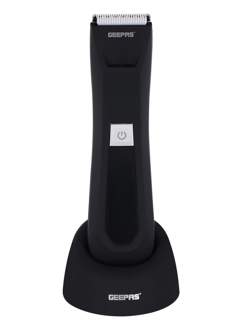 GEEPAS Waterproof Body Trimmer | LED Light and Display, with Detachable and Adjustable Guide Combs | Trimmers for Men, Convenient and Long-Lasting Battery | 2 Years Warranty GTR57519UK Black - Image 1