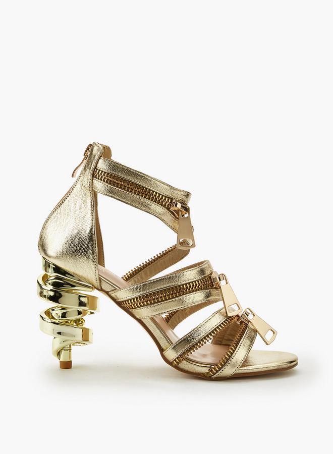 Celeste Women Zip Closure Strap Sandals - Image 2