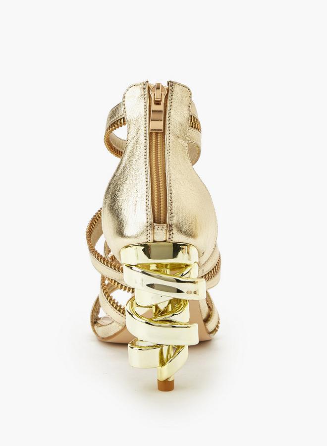 Celeste Women Zip Closure Strap Sandals - Image 5