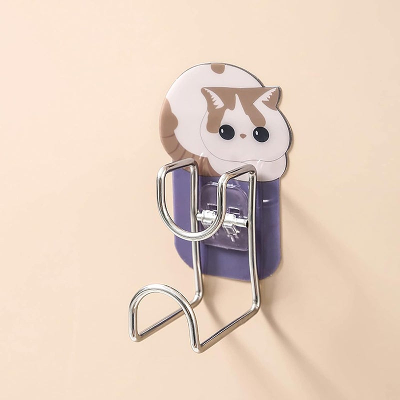 comfrt 3PCS Hook-Free Towel Rack Traceless Hook Free Punch Kitchen Bathroom Door - Image 2