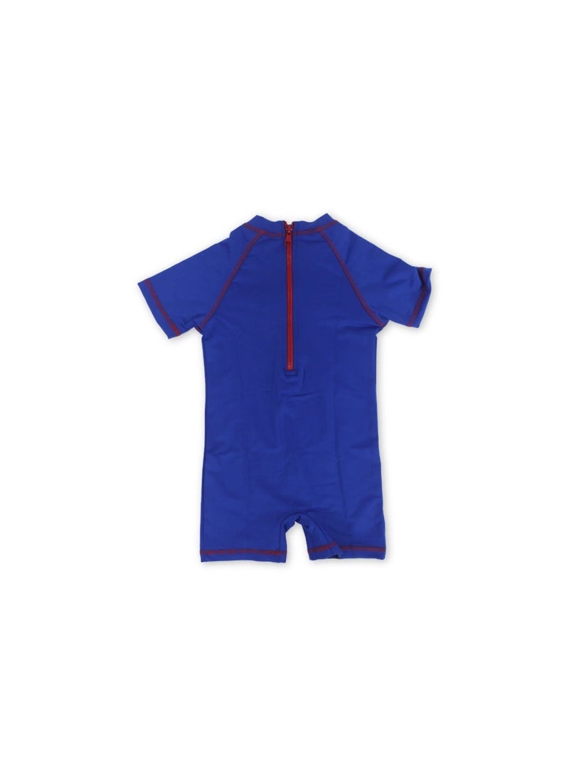 I.Wear Baby Boys Sunsuit One-Piece – Blue with Spider-Man Print - Image 2