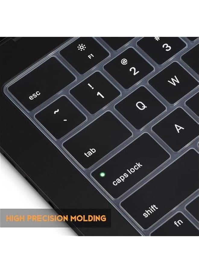Arabest Black Keyboard Cover for 2025 2024 2023 MacBook Air 13.6/15 Inch M4 M3 M2, MacBook Pro 14 16 M4 M3 M2 M1 Pro/Max A2442 A2779 A2918 A2992 A2485 A2780 A2991 Protector  - Image 3