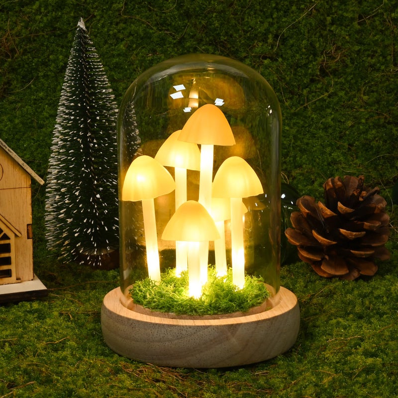 QUELIEN Mushroom LampMothers Day Mom Gifts for MomLight Up Mushroom in Glass DomeBirthday Party DecorationsIdeal Birthday Gift Valentines Gift - Image 2