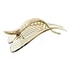 Parcelona French Pelican Ivory Cream Celluloid Acetate 5 Inch Salon Hinge Hair Claw Clip Slide in Secure Grip Clamp Clutcher for Fine and Long Hair - Image 2